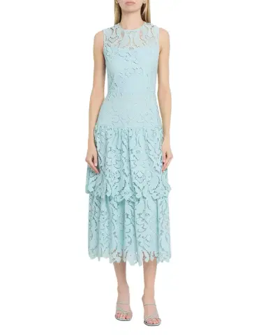Shoshanna Mia Sleeveless Tiered Lace Midi Dress | Thumbnail 1 Shoshanna Mia Sleeveless Tiered Lace Midi Dress | Thumbnail 1