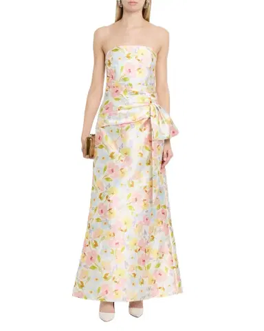 Shoshanna Jill Strapless Floral-Print Mikado Gown | Thumbnail 1 Shoshanna Jill Strapless Floral-Print Mikado Gown | Thumbnail 1