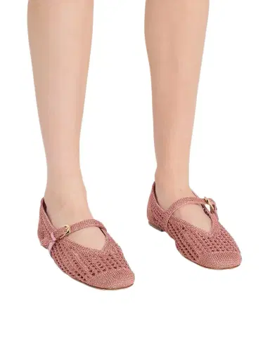 Stuart Weitzman Leora Crochet Mary Jane Ballerina Flats | Thumbnail 1 Stuart Weitzman Leora Crochet Mary Jane Ballerina Flats | Thumbnail 1
