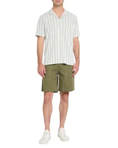Vince Men 's Jacquard Stripe Camp Shirt | Thumbnail 1 Vince Men 's Jacquard Stripe Camp Shirt | Thumbnail 1
