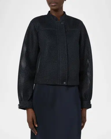 Max Mara Mesh Zip Jacket | Thumbnail 3 Max Mara Mesh Zip Jacket | Thumbnail 3