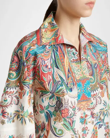 Etro Paisley-Print Balloon-Sleeve Collared Shirt | Thumbnail 4 Etro Paisley-Print Balloon-Sleeve Collared Shirt | Thumbnail 4