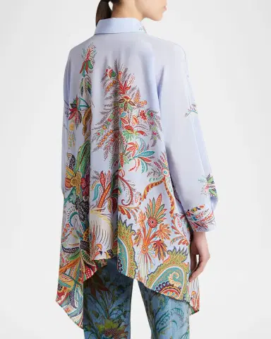 Etro Paisley-Print Silk Handkerchief Button-Down Shirt | Thumbnail 2 Etro Paisley-Print Silk Handkerchief Button-Down Shirt | Thumbnail 2