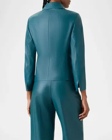 Akris Hecate Nappa Leather Fitted Jacket, | Thumbnail 2 Akris Hecate Nappa Leather Fitted Jacket, | Thumbnail 2