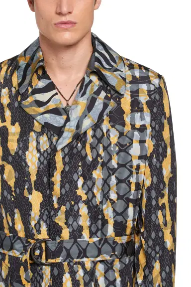 Roberto Cavalli Tiger Twiga + Camo print belted coat | Thumbnail 5 Roberto Cavalli Tiger Twiga + Camo print belted coat | Thumbnail 5