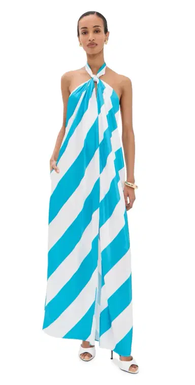 Ronny Kobo Chantell Dress Turquoise Ivory M | Thumbnail 1 Ronny Kobo Chantell Dress Turquoise Ivory M | Thumbnail 1