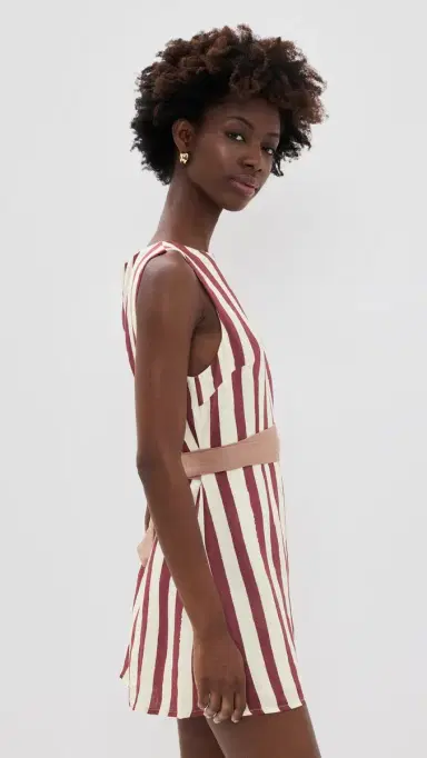 VRG GRL Lea Linen Mini Dress Burgundy | Thumbnail 4 VRG GRL Lea Linen Mini Dress Burgundy | Thumbnail 4