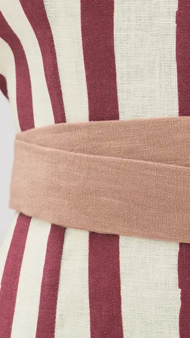 VRG GRL Lea Linen Mini Dress Burgundy | Thumbnail 6 VRG GRL Lea Linen Mini Dress Burgundy | Thumbnail 6