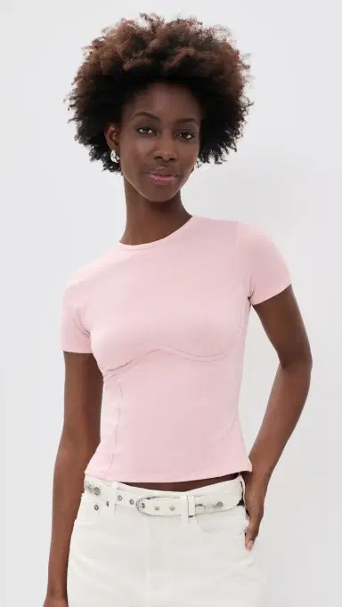 Fleur du Mal Organic Cotton T-Shirt Pink Lady L | Thumbnail 2 Fleur du Mal Organic Cotton T-Shirt Pink Lady L | Thumbnail 2