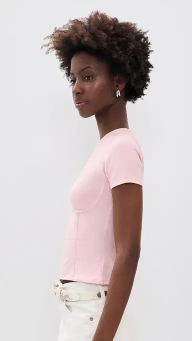 Fleur du Mal Organic Cotton T-Shirt Pink Lady L | Thumbnail 4 Fleur du Mal Organic Cotton T-Shirt Pink Lady L | Thumbnail 4