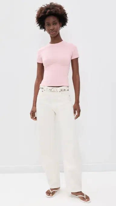 Fleur du Mal Organic Cotton T-Shirt Pink Lady L | Thumbnail 5 Fleur du Mal Organic Cotton T-Shirt Pink Lady L | Thumbnail 5