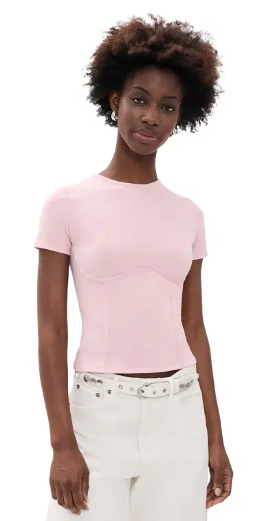 Fleur du Mal Organic Cotton T-Shirt Pink Lady L | Thumbnail 1 Fleur du Mal Organic Cotton T-Shirt Pink Lady L | Thumbnail 1