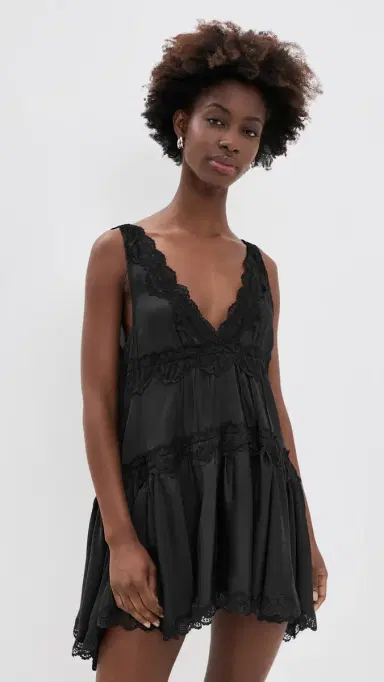 Free People In This Groove Mini Slip Dress Black | Thumbnail 2 Free People In This Groove Mini Slip Dress Black | Thumbnail 2