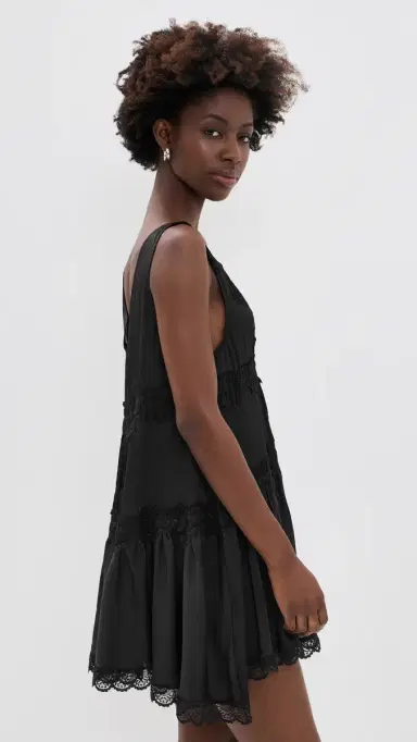 Free People In This Groove Mini Slip Dress Black | Thumbnail 4 Free People In This Groove Mini Slip Dress Black | Thumbnail 4