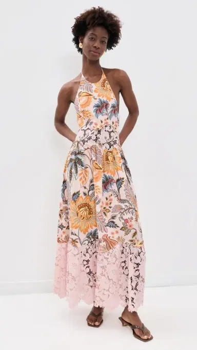 Farm Rio igia Floral ight Pink ace Maxi Dress igia Floral ight Pink | Thumbnail 2 Farm Rio igia Floral ight Pink ace Maxi Dress igia Floral ight Pink | Thumbnail 2