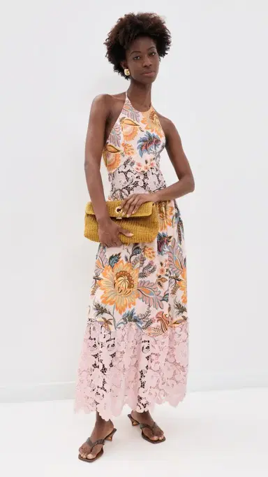 Farm Rio igia Floral ight Pink ace Maxi Dress igia Floral ight Pink | Thumbnail 5 Farm Rio igia Floral ight Pink ace Maxi Dress igia Floral ight Pink | Thumbnail 5