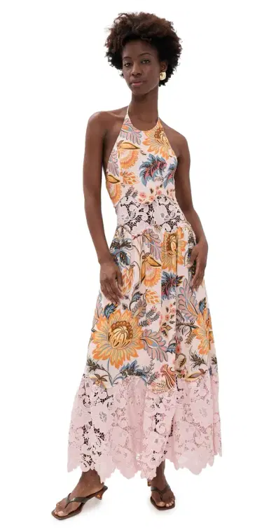 Farm Rio igia Floral ight Pink ace Maxi Dress igia Floral ight Pink | Thumbnail 1 Farm Rio igia Floral ight Pink ace Maxi Dress igia Floral ight Pink | Thumbnail 1