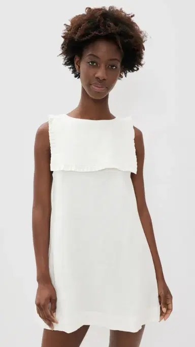 VRG GRL Agnes Linen Mini Dress White | Thumbnail 2 VRG GRL Agnes Linen Mini Dress White | Thumbnail 2