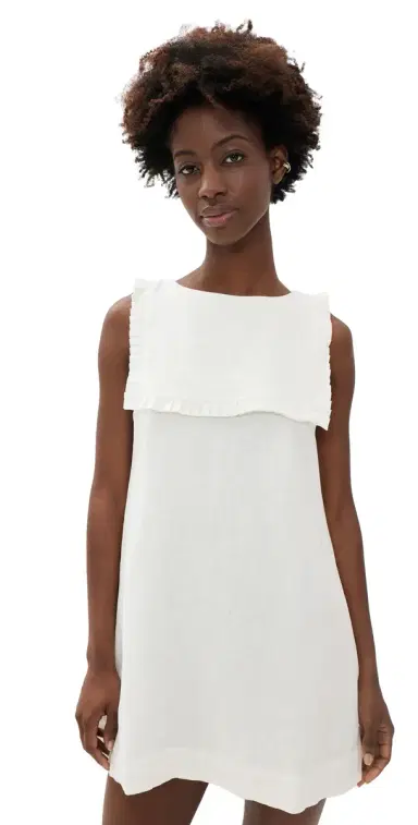 VRG GRL Agnes Linen Mini Dress White | Thumbnail 1 VRG GRL Agnes Linen Mini Dress White | Thumbnail 1