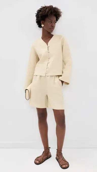 Posse Lucia Linen Blouse Biscotti M | Thumbnail 5 Posse Lucia Linen Blouse Biscotti M | Thumbnail 5