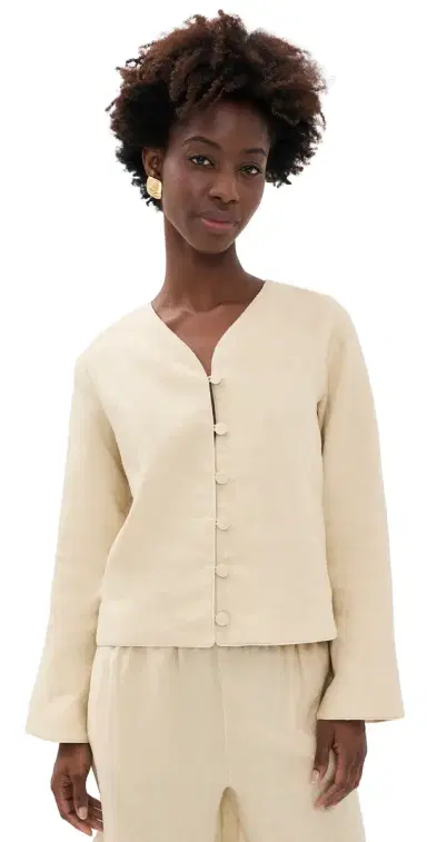 Posse Lucia Linen Blouse Biscotti M | Thumbnail 1 Posse Lucia Linen Blouse Biscotti M | Thumbnail 1