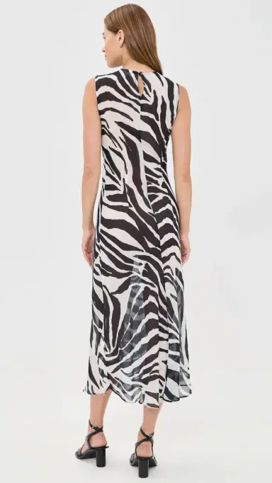 VRG GRL Francesca Sheer Maxi Dress Zebra | Thumbnail 3 VRG GRL Francesca Sheer Maxi Dress Zebra | Thumbnail 3