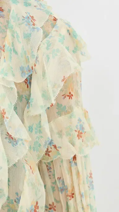 Ulla Johnson Delfina Long Sleeve Silk Blouse Moon Petal | Thumbnail 6 Ulla Johnson Delfina Long Sleeve Silk Blouse Moon Petal | Thumbnail 6