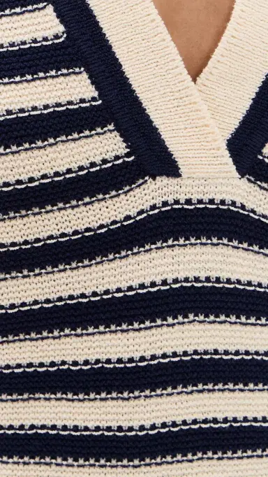 Tanya Taylor Joni Dress Cream/aritime Blue ulti | Thumbnail 6 Tanya Taylor Joni Dress Cream/aritime Blue ulti | Thumbnail 6