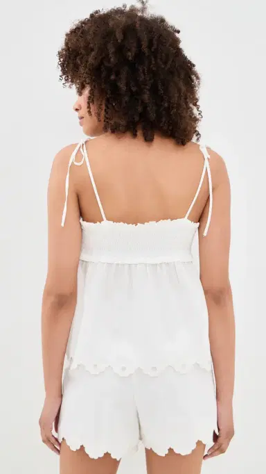 Moon River Scallop Floral Embroidered Top | Thumbnail 3 Moon River Scallop Floral Embroidered Top | Thumbnail 3