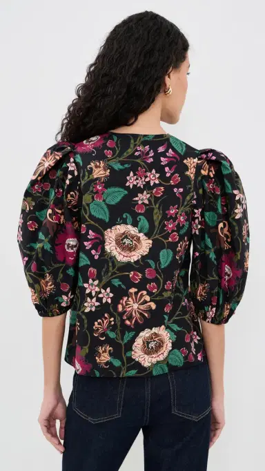 Ulla Johnson Florielle Cotton Top Dahlia | Thumbnail 3 Ulla Johnson Florielle Cotton Top Dahlia | Thumbnail 3