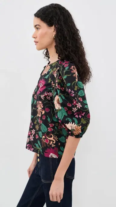 Ulla Johnson Florielle Cotton Top Dahlia | Thumbnail 4 Ulla Johnson Florielle Cotton Top Dahlia | Thumbnail 4