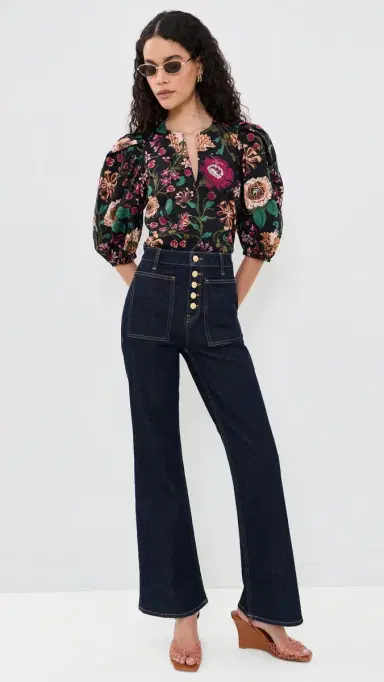 Ulla Johnson Florielle Cotton Top Dahlia | Thumbnail 5 Ulla Johnson Florielle Cotton Top Dahlia | Thumbnail 5