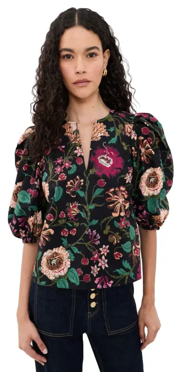 Ulla Johnson Florielle Cotton Top Dahlia | Thumbnail 1 Ulla Johnson Florielle Cotton Top Dahlia | Thumbnail 1