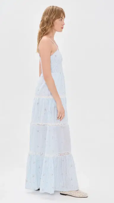 LoveShackFancy Story Dress Sky Mist 6 | Thumbnail 4 LoveShackFancy Story Dress Sky Mist 6 | Thumbnail 4