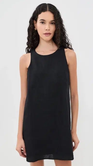perfectwhitetee inen Dress True Black | Thumbnail 2 perfectwhitetee inen Dress True Black | Thumbnail 2