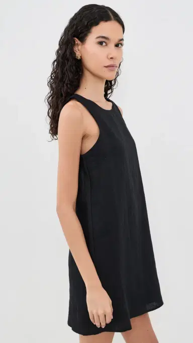 perfectwhitetee inen Dress True Black | Thumbnail 4 perfectwhitetee inen Dress True Black | Thumbnail 4