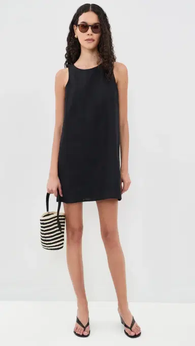 perfectwhitetee inen Dress True Black | Thumbnail 5 perfectwhitetee inen Dress True Black | Thumbnail 5