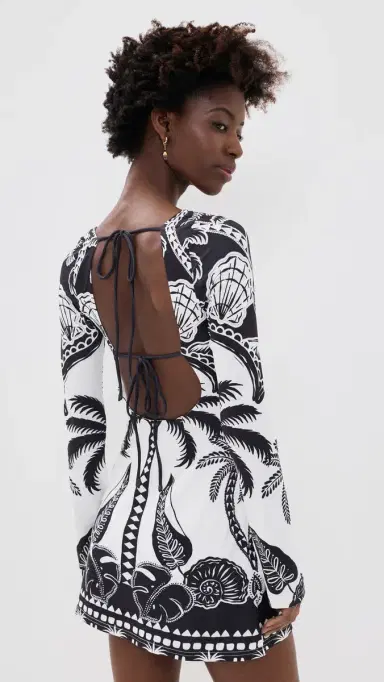 Seven Wonders Eternity Sleeved Mini Dress Kaden Black/White | Thumbnail 3 Seven Wonders Eternity Sleeved Mini Dress Kaden Black/White | Thumbnail 3