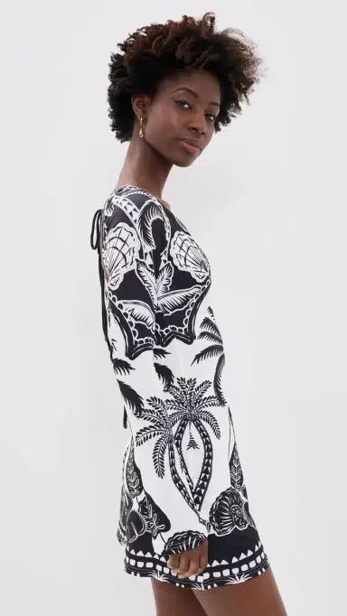 Seven Wonders Eternity Sleeved Mini Dress Kaden Black/White | Thumbnail 4 Seven Wonders Eternity Sleeved Mini Dress Kaden Black/White | Thumbnail 4