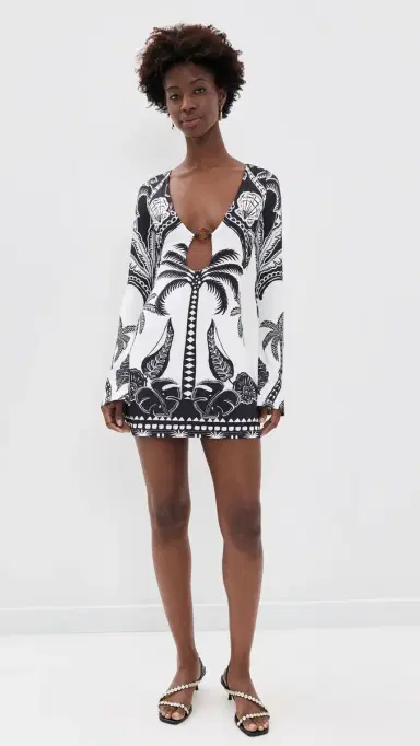 Seven Wonders Eternity Sleeved Mini Dress Kaden Black/White | Thumbnail 5 Seven Wonders Eternity Sleeved Mini Dress Kaden Black/White | Thumbnail 5