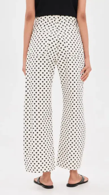 Frame The Bow Crop Jeans White Polka Dot | Thumbnail 3 Frame The Bow Crop Jeans White Polka Dot | Thumbnail 3