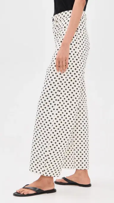 Frame The Bow Crop Jeans White Polka Dot | Thumbnail 4 Frame The Bow Crop Jeans White Polka Dot | Thumbnail 4
