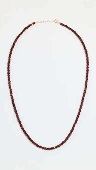 JIA JIA January Garnet Beaded Necklace Garnet One Size | Thumbnail 2 JIA JIA January Garnet Beaded Necklace Garnet One Size | Thumbnail 2