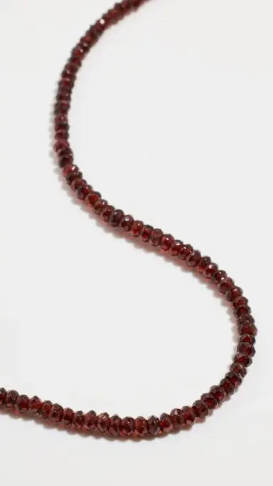 JIA JIA January Garnet Beaded Necklace Garnet One Size | Thumbnail 4 JIA JIA January Garnet Beaded Necklace Garnet One Size | Thumbnail 4