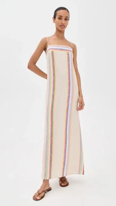 STAUD aura inen Dress Day Trip Stripe | Thumbnail 2 STAUD aura inen Dress Day Trip Stripe | Thumbnail 2