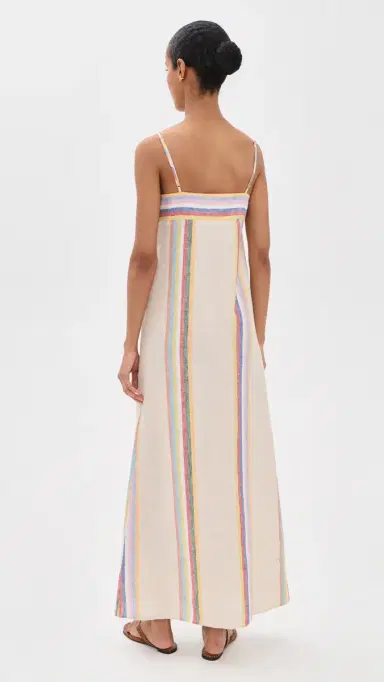 STAUD aura inen Dress Day Trip Stripe | Thumbnail 3 STAUD aura inen Dress Day Trip Stripe | Thumbnail 3