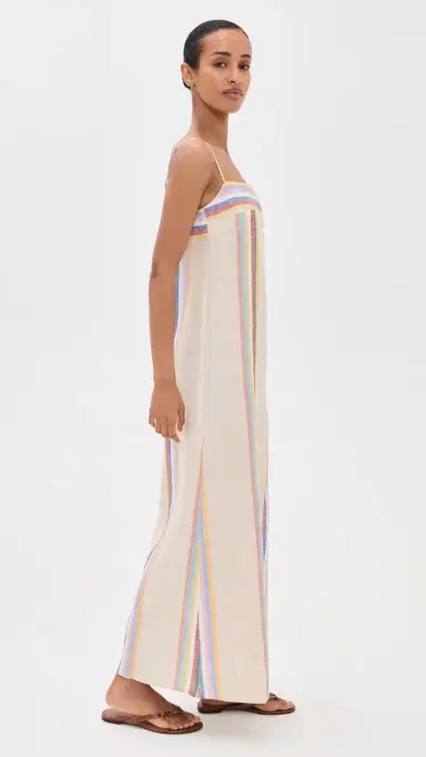 STAUD aura inen Dress Day Trip Stripe | Thumbnail 4 STAUD aura inen Dress Day Trip Stripe | Thumbnail 4