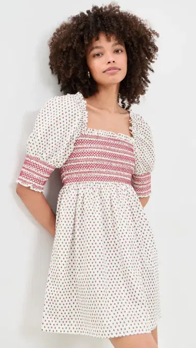 Hill House Home The Lila Nap Dress Poppy Half Drop | Thumbnail 2 Hill House Home The Lila Nap Dress Poppy Half Drop | Thumbnail 2
