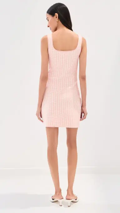 LE BOP Gingham Knit Mini Dress Ballet Pink | Thumbnail 3 LE BOP Gingham Knit Mini Dress Ballet Pink | Thumbnail 3