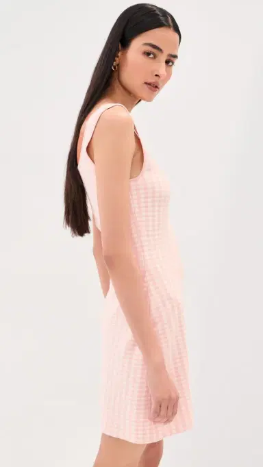 LE BOP Gingham Knit Mini Dress Ballet Pink | Thumbnail 4 LE BOP Gingham Knit Mini Dress Ballet Pink | Thumbnail 4